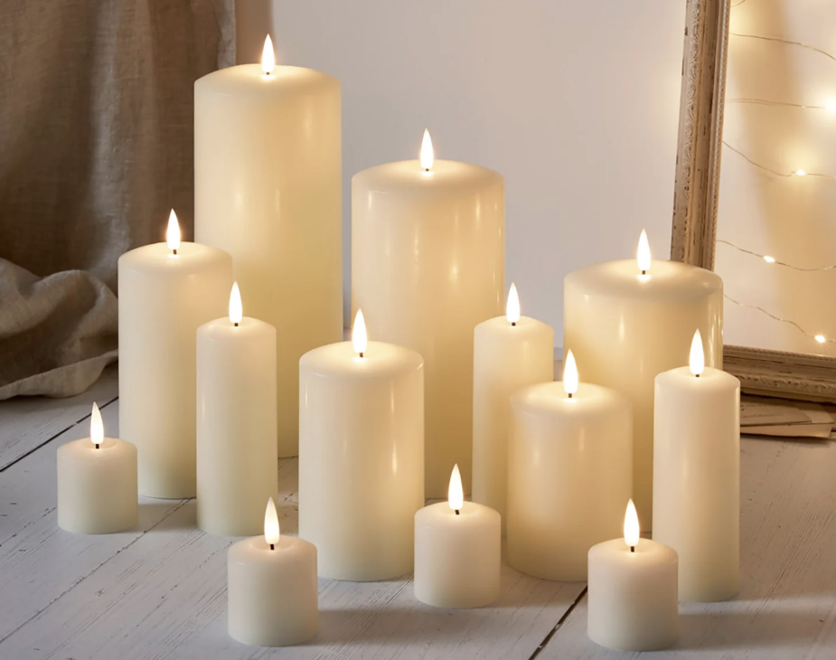 Create a Calm, Cosy Glow with Lights4fun’s TruGlow® Ivory LED Candles