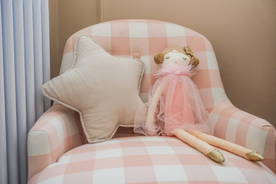 Isla’s New Pink Gingham Chair From Posie & Penn